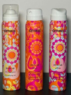 Title: Amika Perk Up Dry Shampoo Trio ✨ Original + Plus + Ultra | Travel Size NE